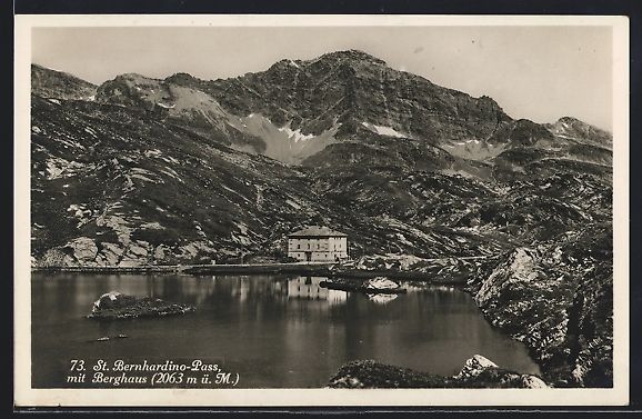 Cartoline postali: San Bernardino /GR, San-Bernardino-Pass, – Usato da Berlin venduto da bartko-reher