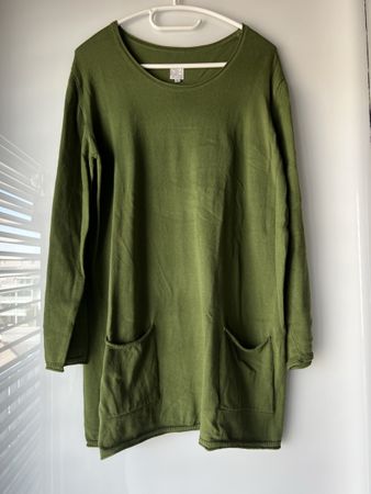 Deerberg Tunika / Pullover schönes Grün, grösse M/L