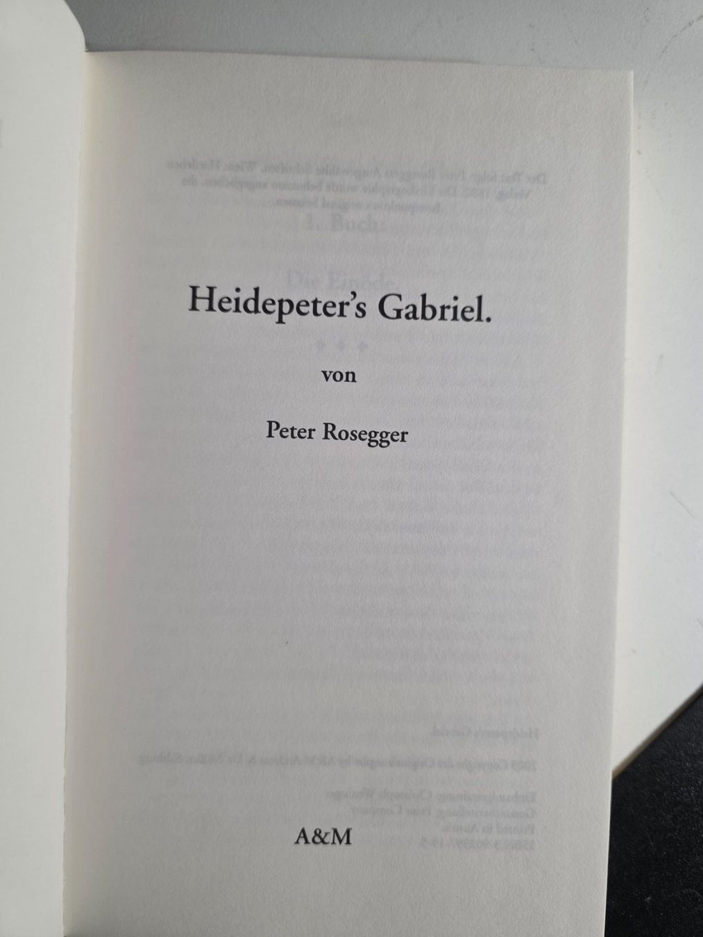 Libri: Heidepeters's Gabriel - Peter Rosegger - 2003 – Nuovo (secondo la descrizione) da Walterswil BE venduto da Lonitti 7