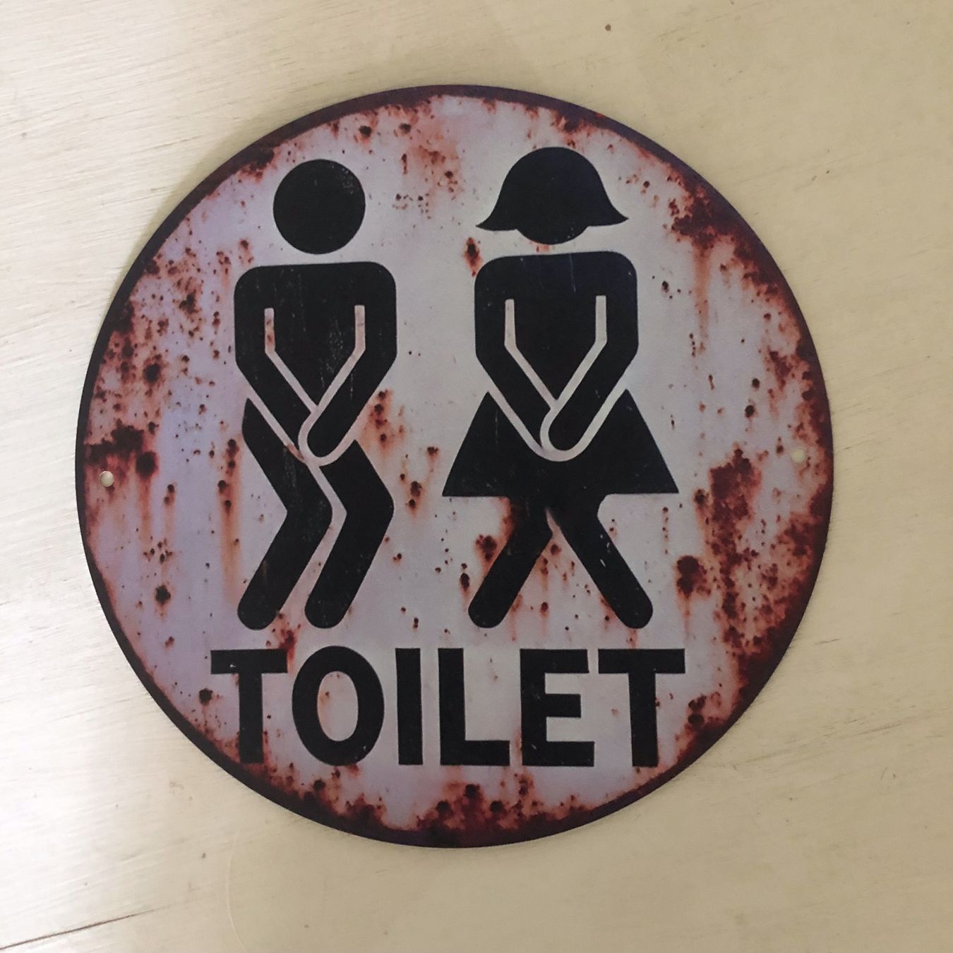 Insegne: Retro Blechschild "Toilette" - für drinnen oder draussen – Nuovo e nell'imballaggio originale da Ittenthal venduto da Hwaggis
