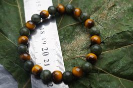 Nephrit  Tigerauge  Armband     –Edelsteinstube Rausverkauf