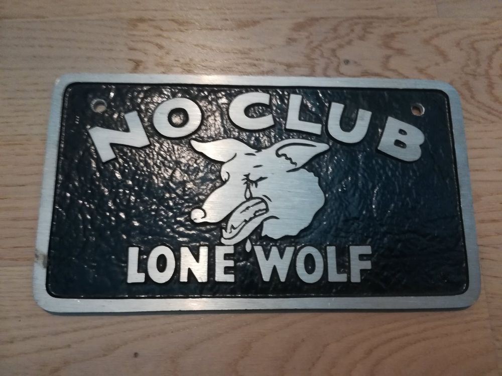 Plaque Décorative En Bois "Lone Wolf" Johnny Hallyday - Décoration Murale - Noir - Neuf