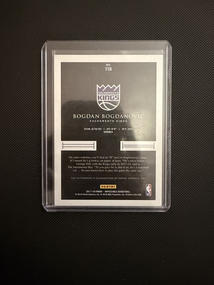 Topps Carte collezionabili: Bogdan Bogdanovic Impeccable Auto RC /99 – Nuovo (secondo la descrizione) da Lenzburg venduto da fastbreakcards 1