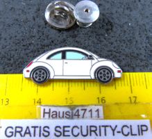 VW BEETLE WITH AUTO PIN ENAMEL MIT SECURITY-CLIP VINTAGE