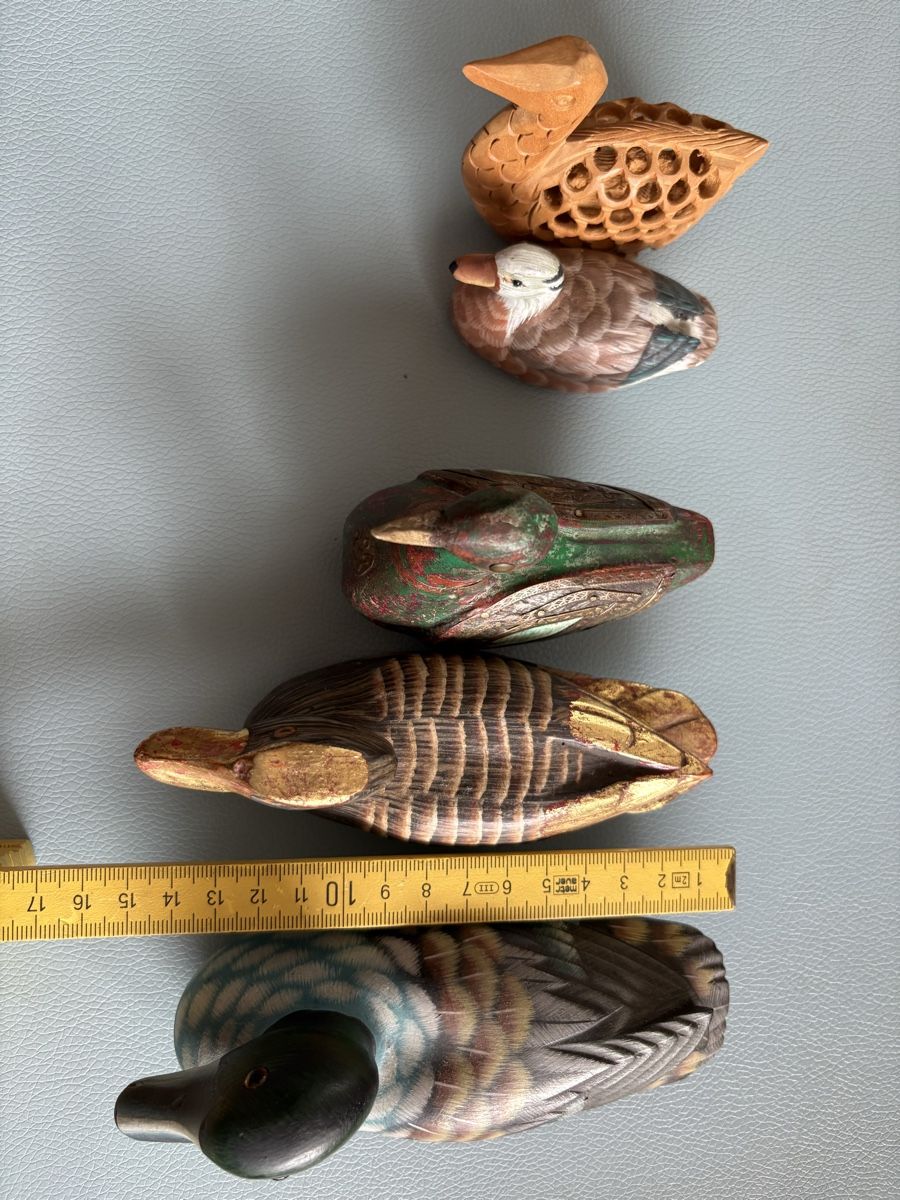 Statuette: Drei Enten, Holzfiguren, plus 2 Gratis – Usato da Uster venduto da ustemer 4