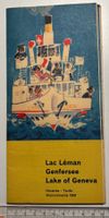 Brochure Lac Léman - Horaires, tarifs, abonnements 1959