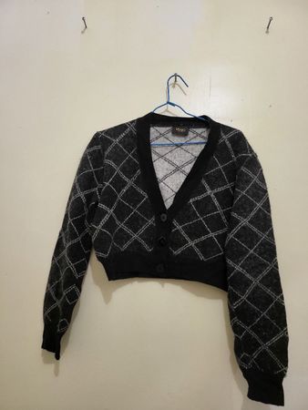 Cardigan Liu Jo, taille S-M noir et gris - (bouloches )