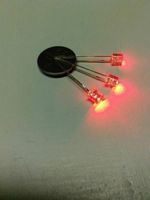 Flachkopf-LED 3mm, 20Stk., klar/rot