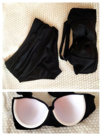 Neuer schwarzer Bikini L