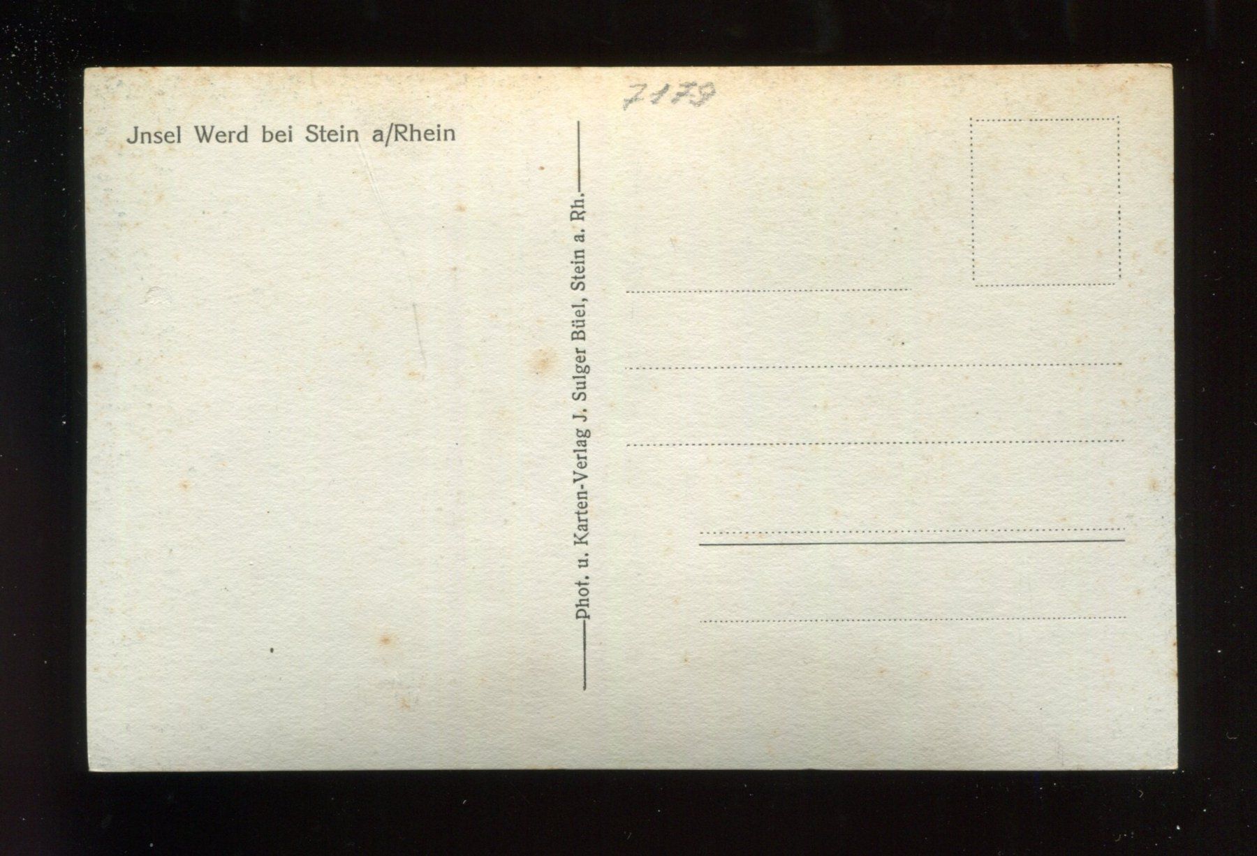 Cartoline postali: Insel Werd bei Stein am Rhein – Usato da Aarau venduto da Elmaar41 1