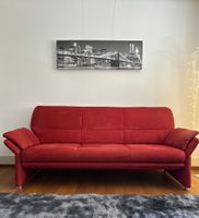 Exklusives 3er Design-Sofa Horst Grimsel in Rot - Swiss Made