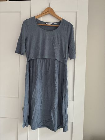 Seraphine Umstandskleid blau kurzarm Groesse XS Zustand gut