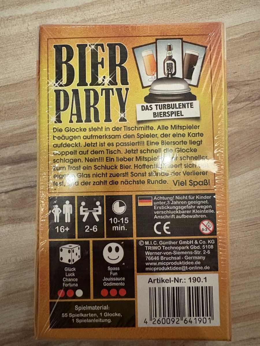 Jeux: Bier Party Spiel – Neuf avec emballage d'origine à aarwangen par mikemog 1