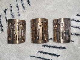 Lot de 3 photophores cuivre ajourés