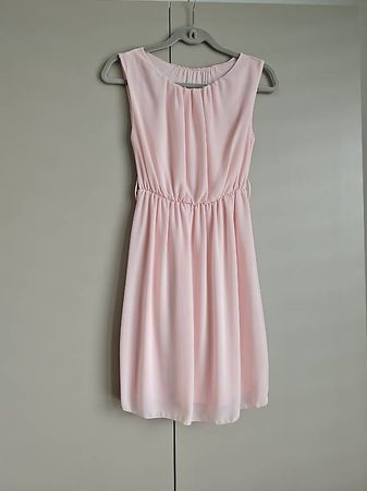 Ärmelloses Kleid in Hellrosa  Gr. S