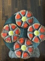 4 Keramik Austern Teller / Vallauris / Oyster Plate