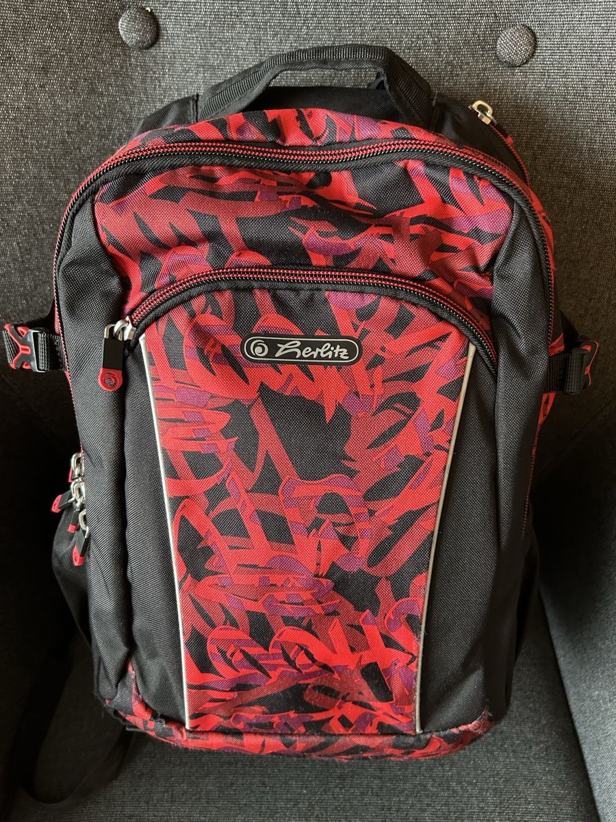 Herlitz Borse & Zaini: Herlitz Schulrucksack  Rot/Schwarz - 4 Fächer! – Usato da Wolhusen venduto da eve_m6cg