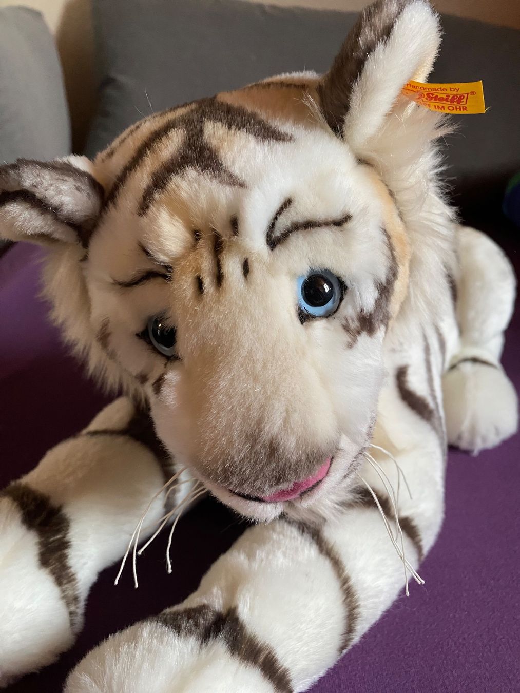 Steiff Giocattoli: Steiff Bharat weisser Tiger – Usato da Neuenhof venduto da v_trin