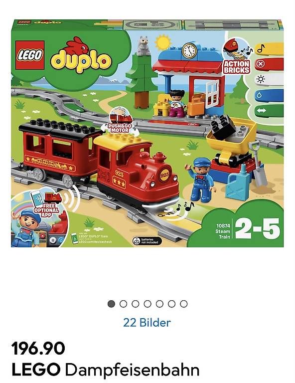 Giocattoli: LEGO DUPLO Dampfeisenbahn NP 196 – Usato da Le Mont-sur-Lausanne venduto da swisssail 8