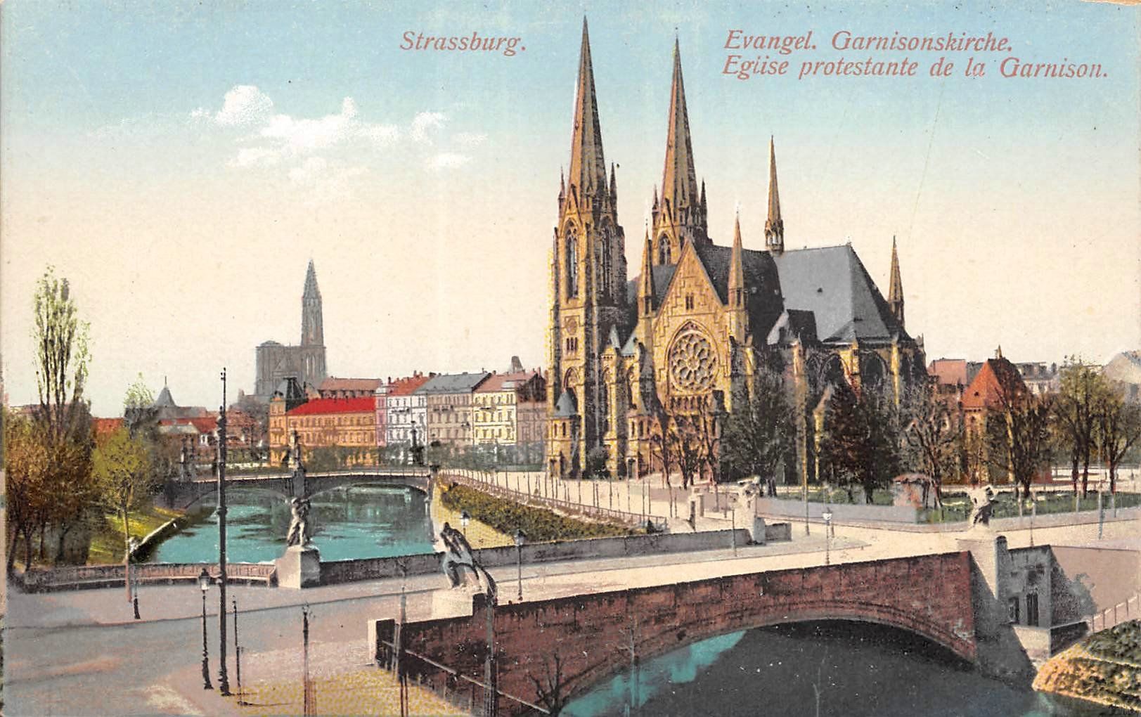 Ansichtskarten: Strasbourg, Garnisonskirche – Gebraucht aus Ottikon b.Kemptth. von Neptun1974