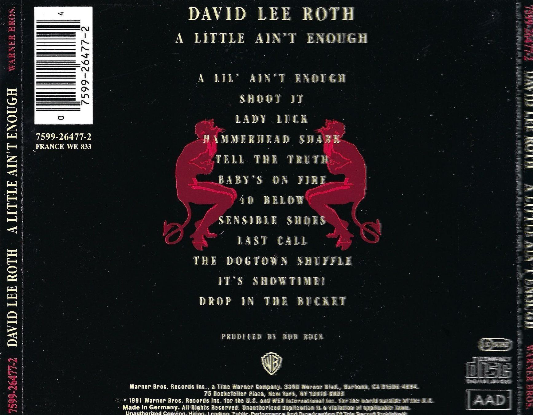 CD: CD: DAVID LEE ROTH-A Little Ain't Enough – Usato da Rotkreuz venduto da groeli69 1