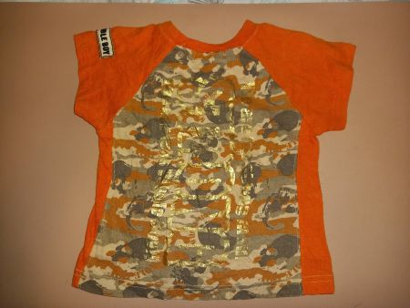 T-shirt garçon orange camouflage