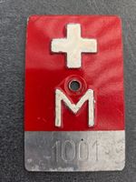 Velonummer M 1001 Militär Velo Plaque