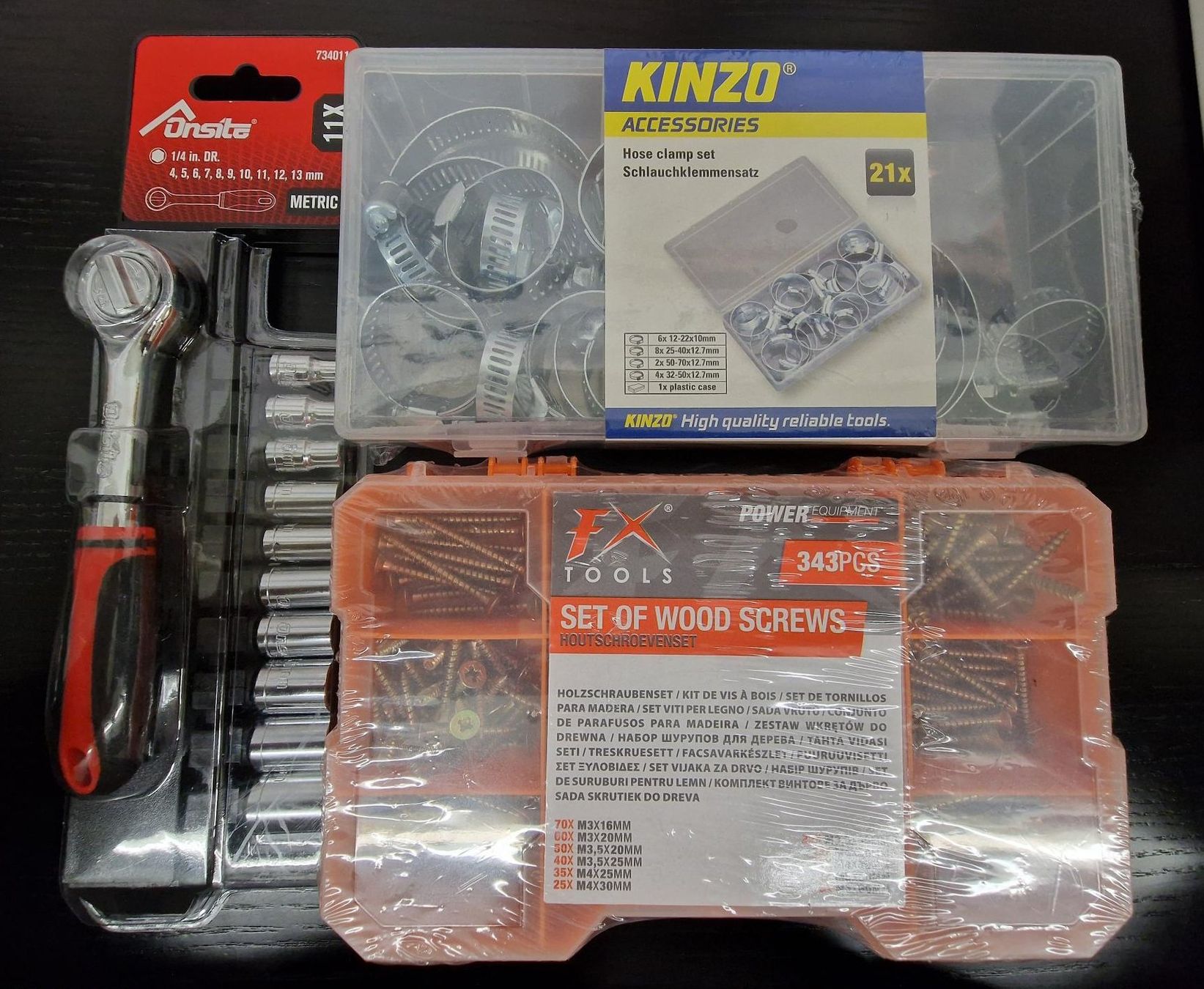 Tutti gli attrezzi: Werkzeug-Zubehör Set 3-teilig – 375 Teile – NEU / OVP – Nuovo e nell'imballaggio originale da Buochs venduto da Vend0r