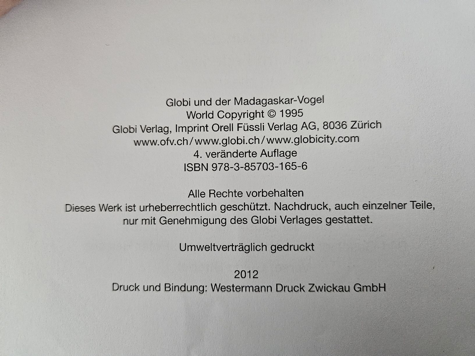 Libri: Globi und der Madagaskar-Vogel – Usato da Kreuzlingen venduto da chr_pfn9 2