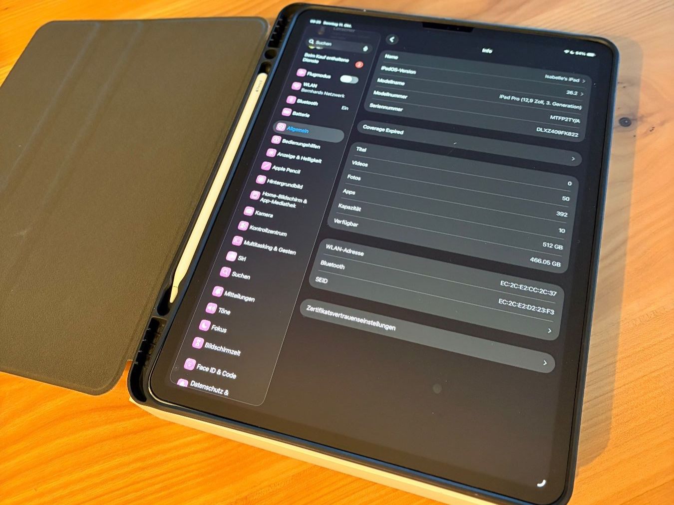 Apple Tablet PC: iPad pro 12,9 Zoll 3.Generation mit Pencil – Usato da Küsnacht ZH venduto da Dasdoo