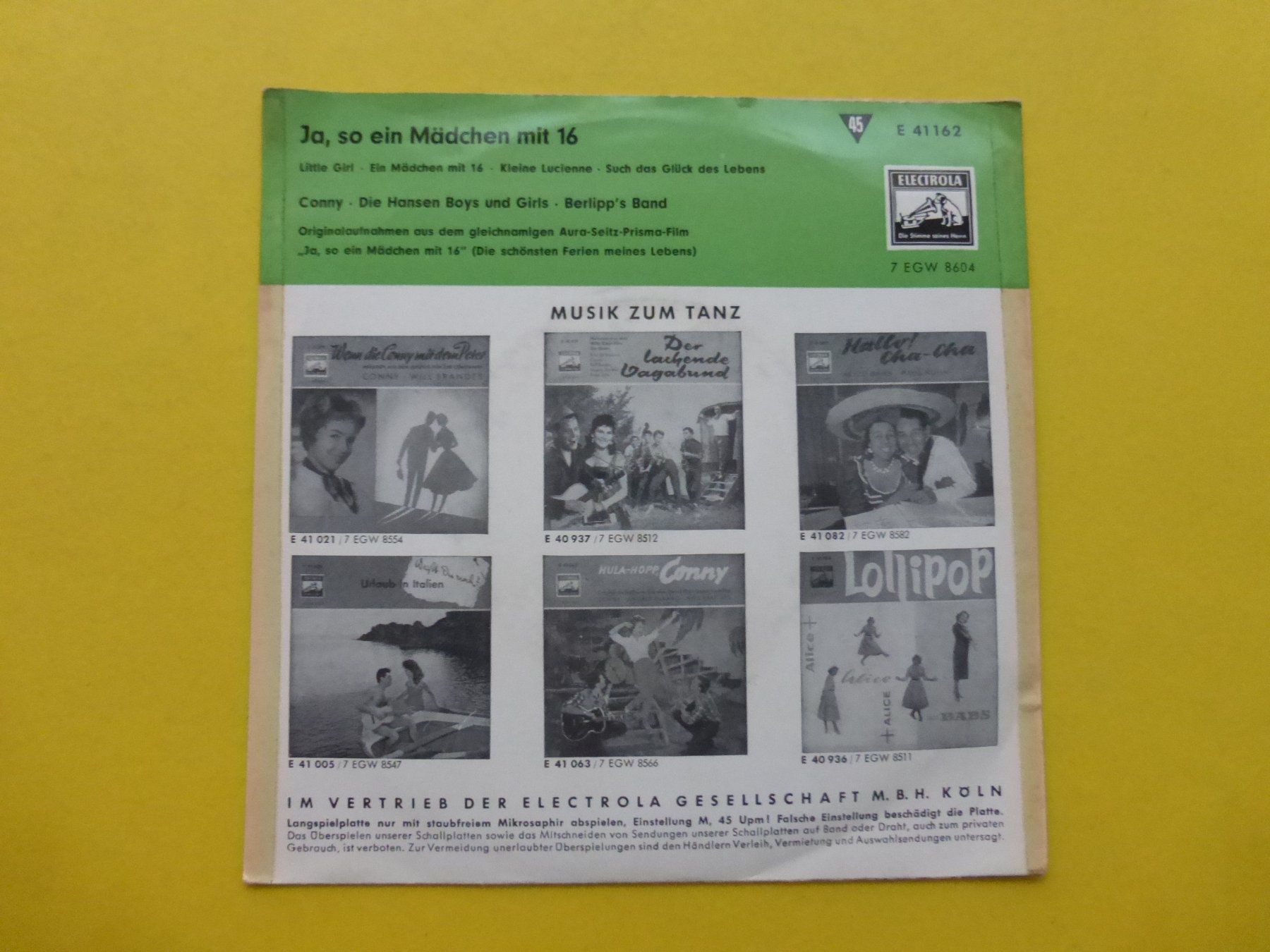 Schallplatten: Conny – Ja, So Ein Mädchen Mit 16 (EP) – Gebraucht aus Zürich von Swiss57 1