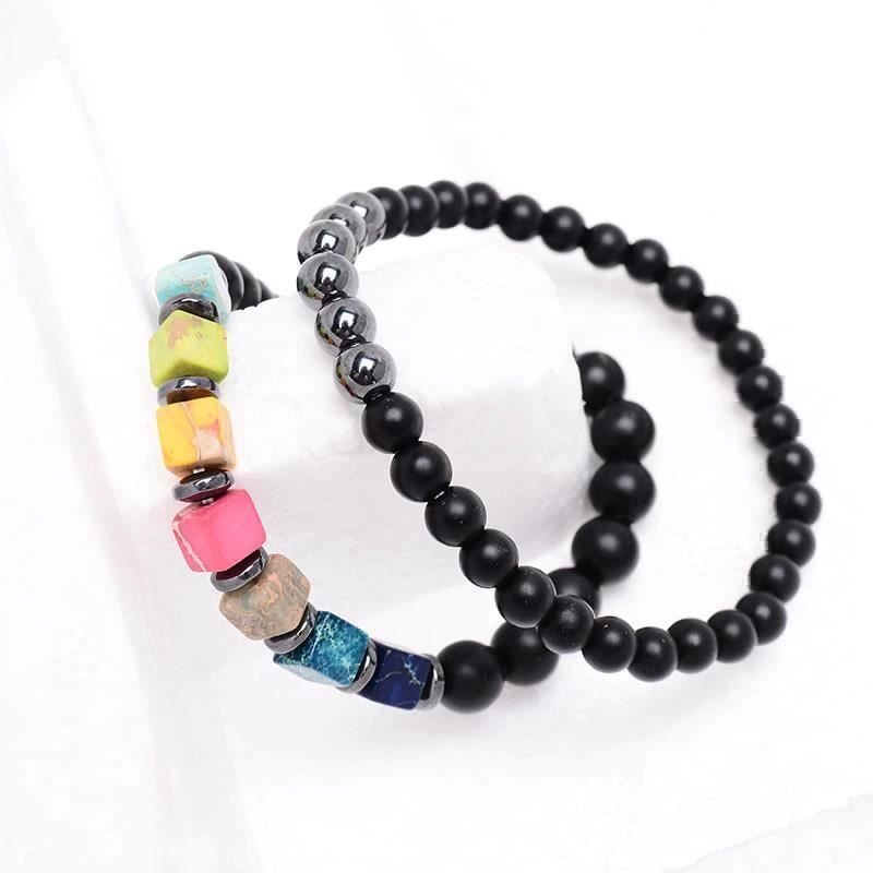 Bracciali & Braccialetti: 2 pièce bracelets en pierre naturelle – Nuovo e nell'imballaggio originale da Gurmels venduto da shopathome