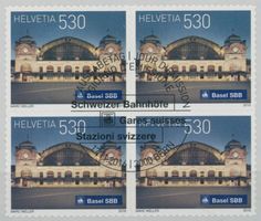 2016 - Bahnhöfe II - Viererblock - Ersttag Stempel ET