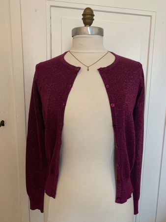 King Louie Strickjacke Jäckchen weinrot/ beere Gr. S