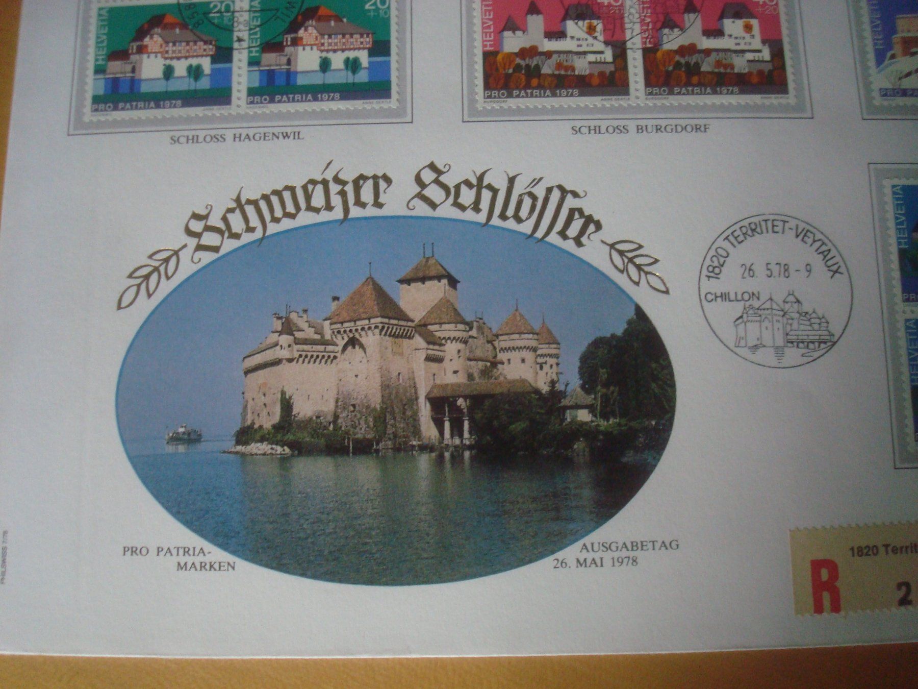 Tutti i francobolli: 1978 schöner Grossbrief Schweiz CHILLON – Usato da Gordola venduto da Polentaefung 1