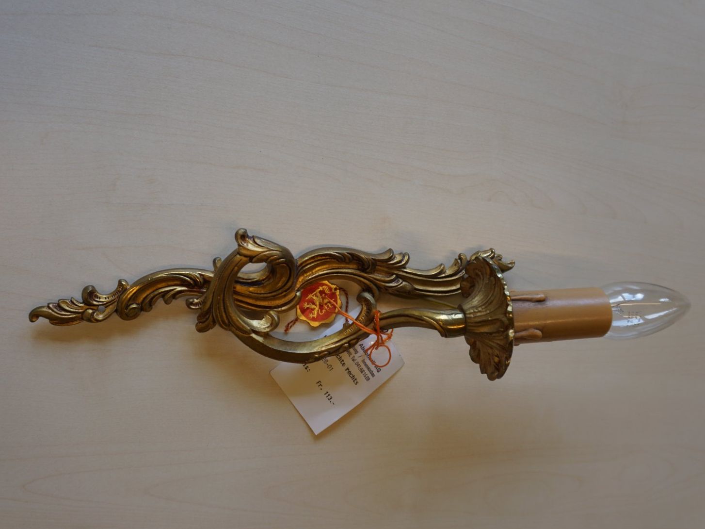 Lampade: Wandleuchte Barock, Bronze – Nuovo (secondo la descrizione) da Giswil venduto da sowo60