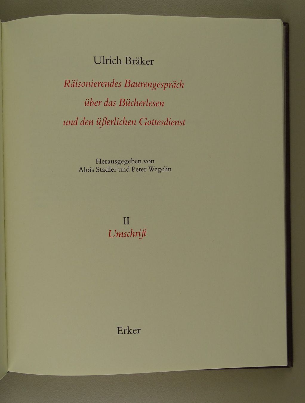 Bücher: ULRICH BRÄKER: RÄISONIERENDES BAURENGESPRÄCH – Gebraucht aus Grüningen von Kartensammler 6