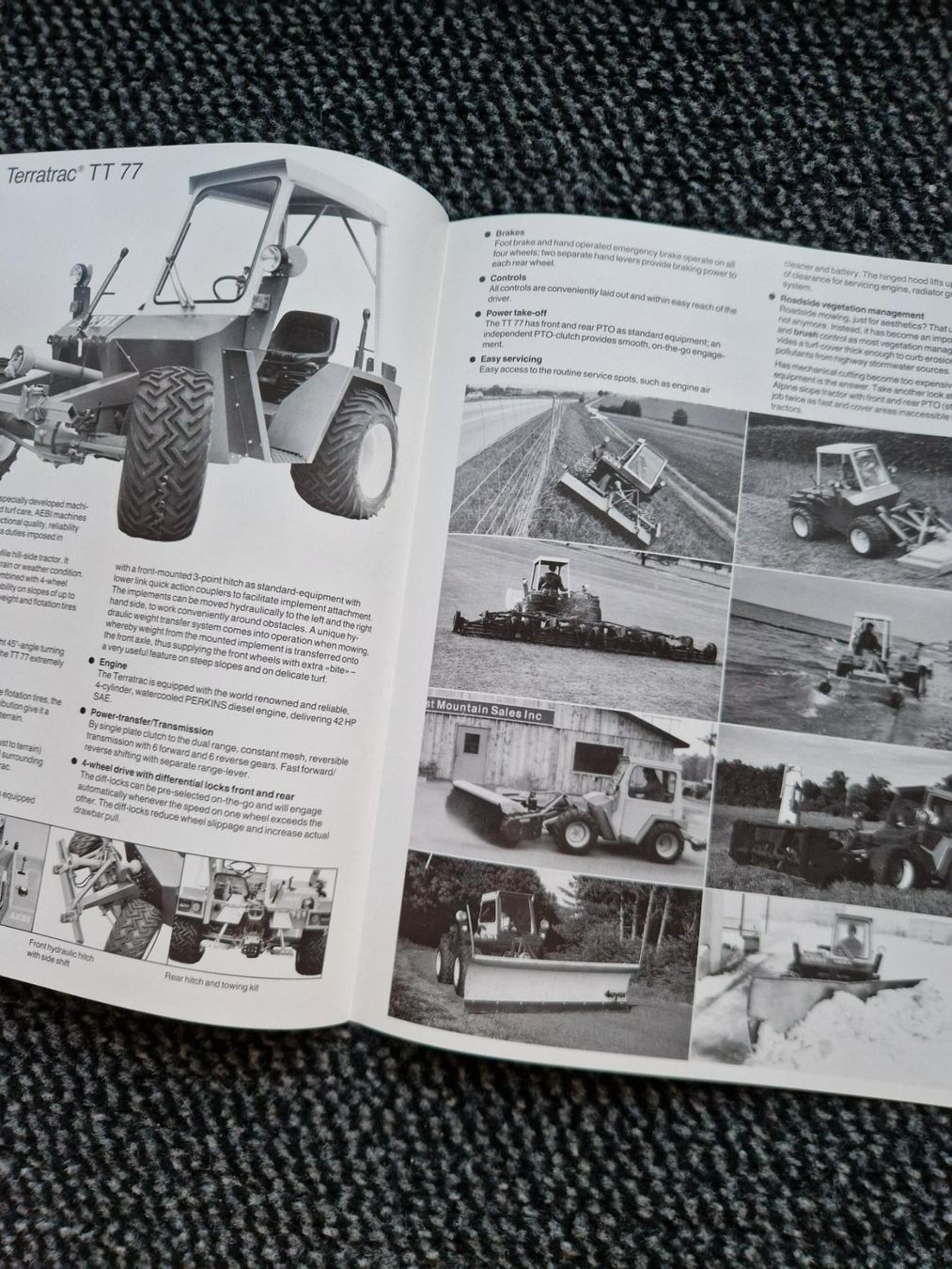 Aebi Trattori: Original Prospekt Aebi Terratrac TT77 Exportversion Englisch – Usato da Dürnten venduto da Bachtel84 1