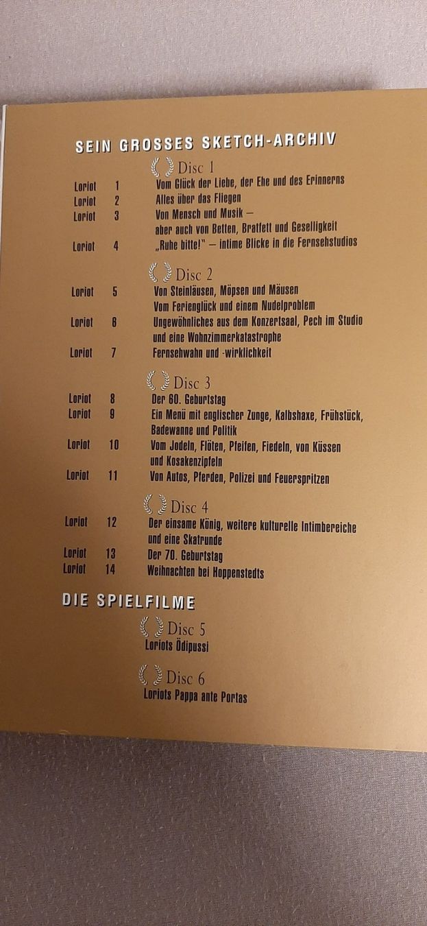 Tutti i DVDs: Loriot gesammelte Werke – Usato da Oberrüti venduto da aronson01 1