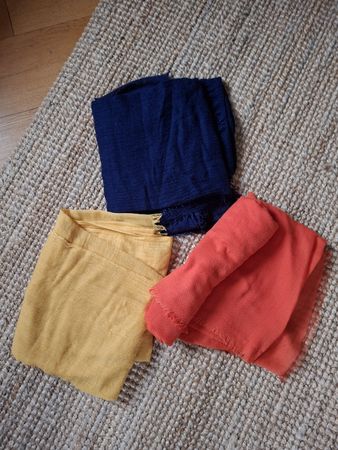 Lot de 3 écharpes en coton 