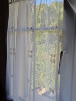 Vorhang bestickt für Fenster neu , 2 Stück