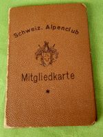 Schweizer Alpenclub Mitgliedkarte 1965