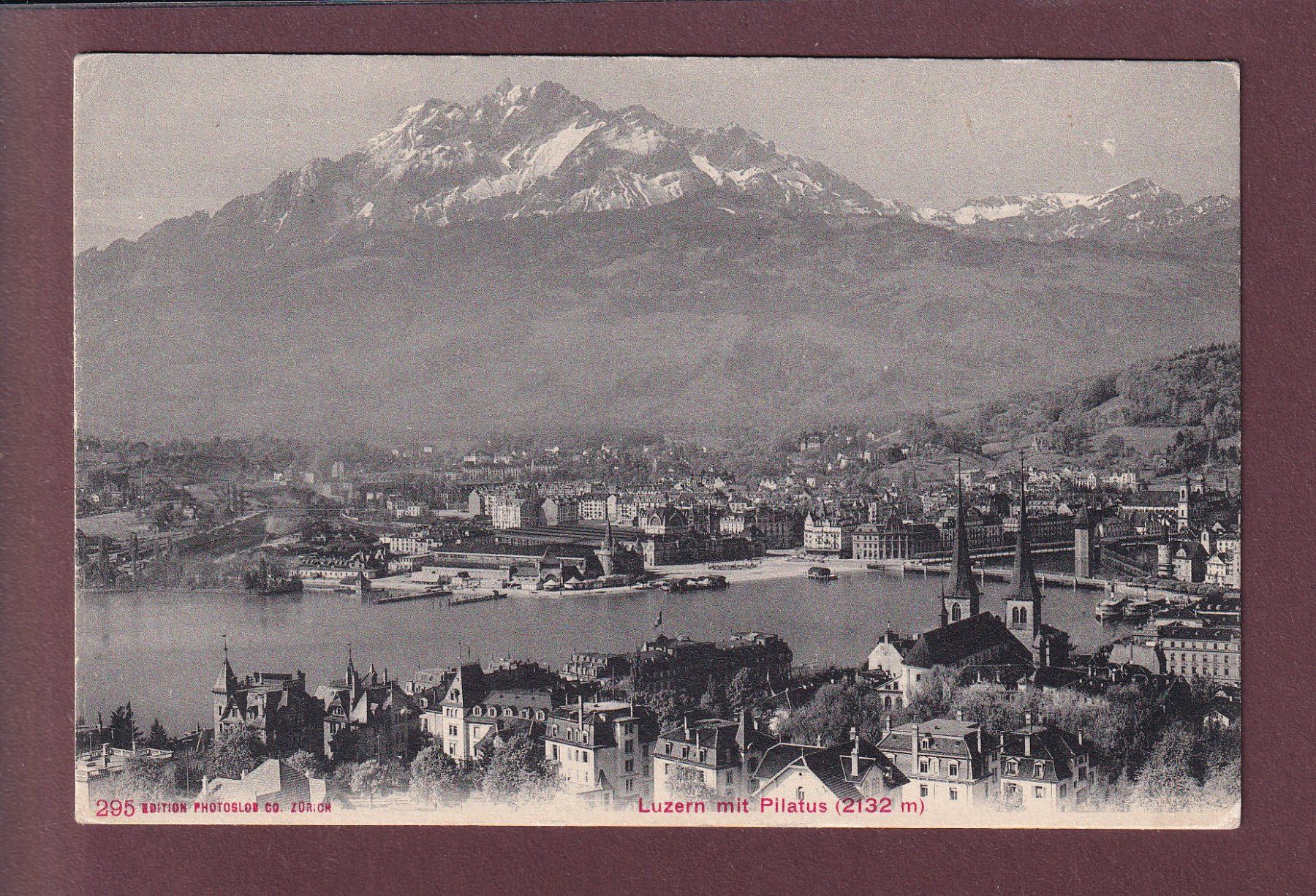 Cartoline postali: LUZERN - Pilatus - Bahnhof – Usato da Pully venduto da nicecards