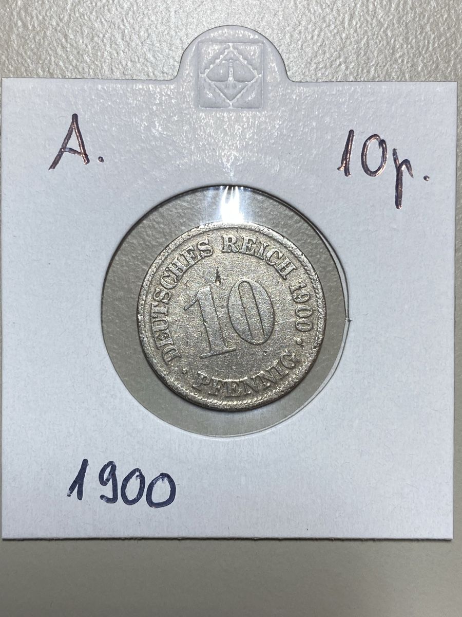 Tutti le monete: Allemagne - 10 Pfennig - 1900 – Usato da Payerne venduto da Mike1682