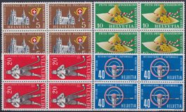 1955, Nr.320-323 (Werbemarken) Viererblöcke */**