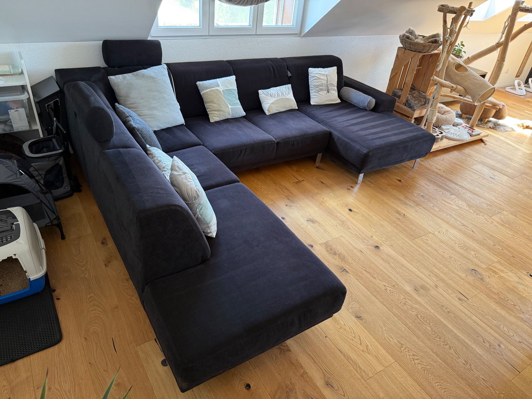 Sofas: Grosses Ecksofa / U-Form – Schwarz/Anthrazit – Gebraucht aus Saland von newalphabet 3