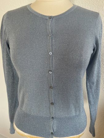 KING LOUIE Damen Jacke in Gr. S, Hellblau/Silberfäden