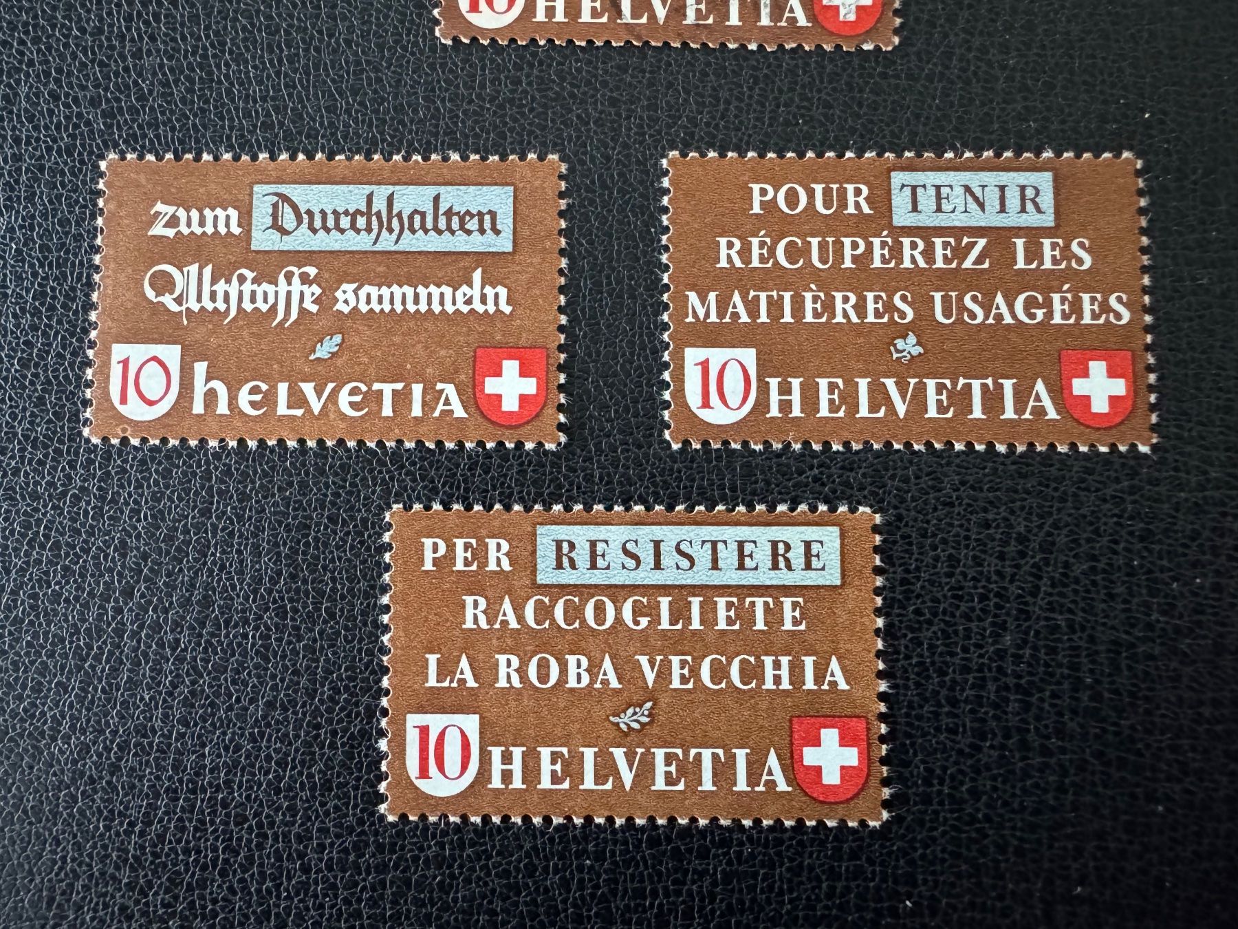 Alle Briefmarken: Altstoffverwertung 1942, Abarten, postfrisch/ungebraucht – Gebraucht aus Stallikon von HILDECH1 4