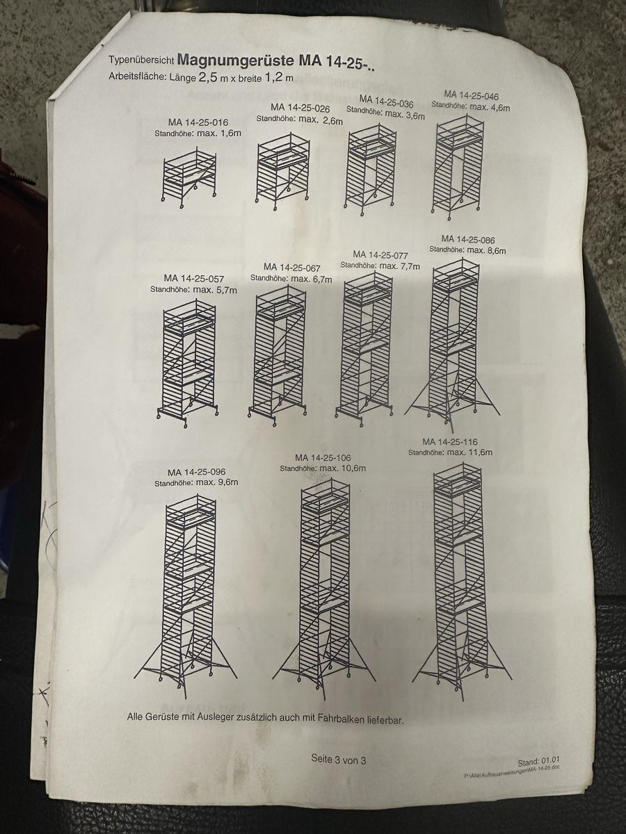 Echafaudages: Rollgerüst/Gerüstturm – D'occasion à Gansingen par Freyren 2