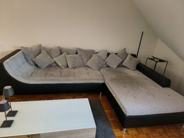 Ecksofa schwarz/grau guter Zustand